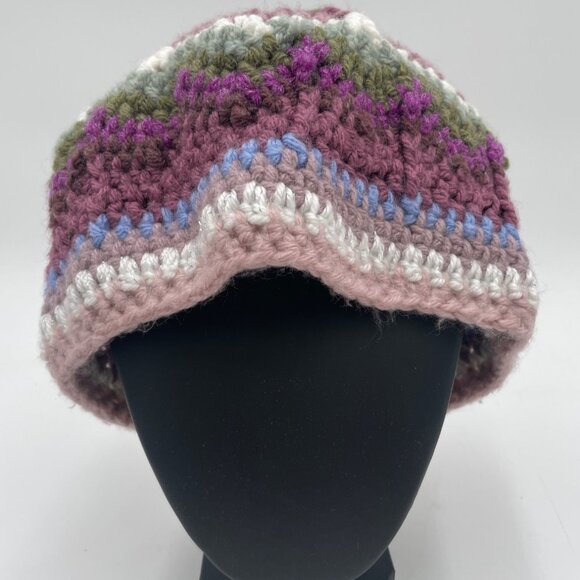 Handmade Multicolor Crochet Beanie For Adults - Picture 1 of 4